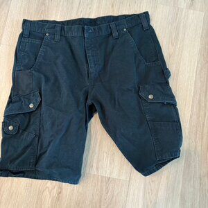 ** Carhartt black shorts Cargo work Relaxed Fit Size 38